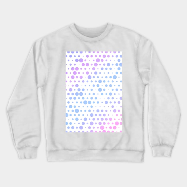 Light Pastel Purple, Magenta, Blue, Violet & Pink Minimal Polka Dot Pattern Crewneck Sweatshirt by love-fi